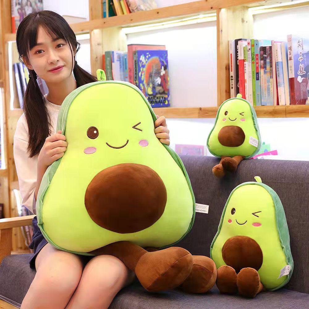 Avocado Plush Toy Throw Pillow Fruit Stuffed Hugging Gifts for Kids Girl Boy and Friends