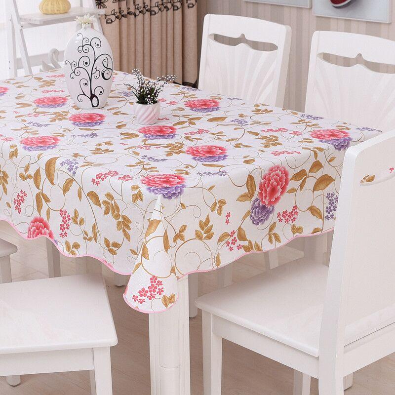 PEVA Disposable Oil-proof Waterproof and Easy-to-wipe Coffee Table Tablecloth Square Rectangular Tablecloth European Pastoral Style