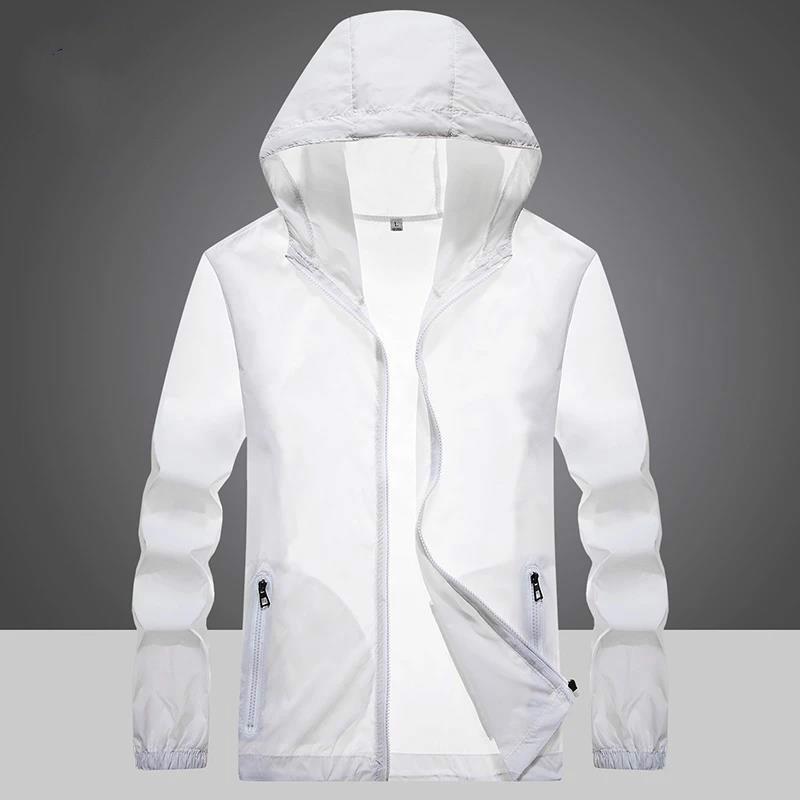 Summer Ultra-thin Sunscreen Clothing Men's Large Size Windproof UV Protection Sunscreen Clothing Ice Silk Breathable Quick-drying Clothing Jacket