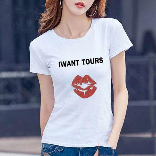 Letter Print T Shirt Women Short Sleeve O Neck Loose Tshirt Summer Women Tee Shirt Tops