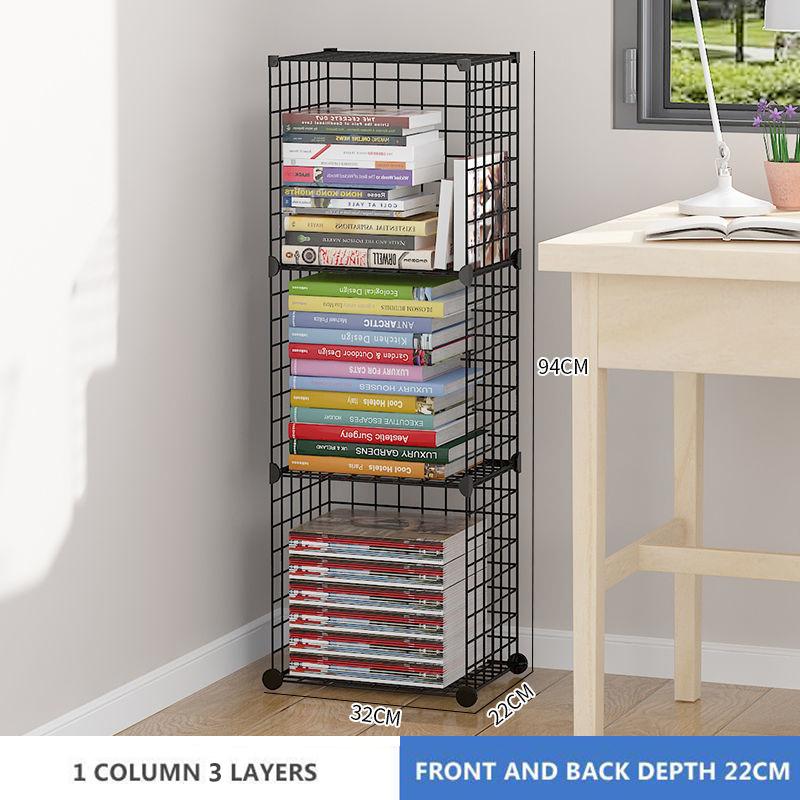 3/5 Layers Simple Bookshelf Shoe Rack Floor Table Desktop Shelf Wrought Iron Student Desk Storage Shelf Closet Shelves Organizer Shoe Racks