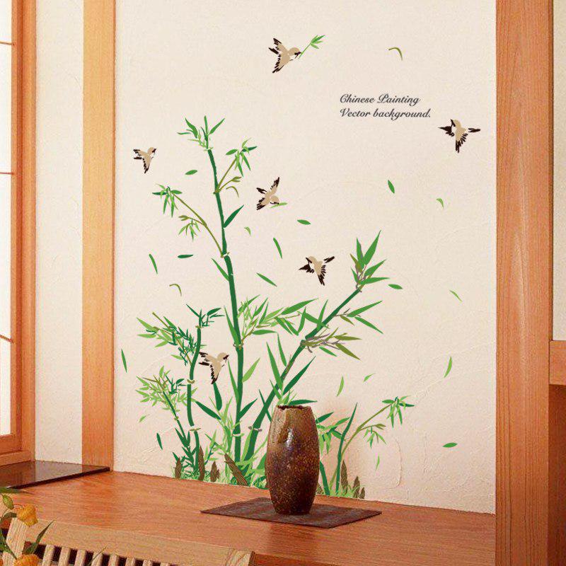 [Wall sticker] new design Bamboo wall stickers living room bathroom glass tile home decoration art d