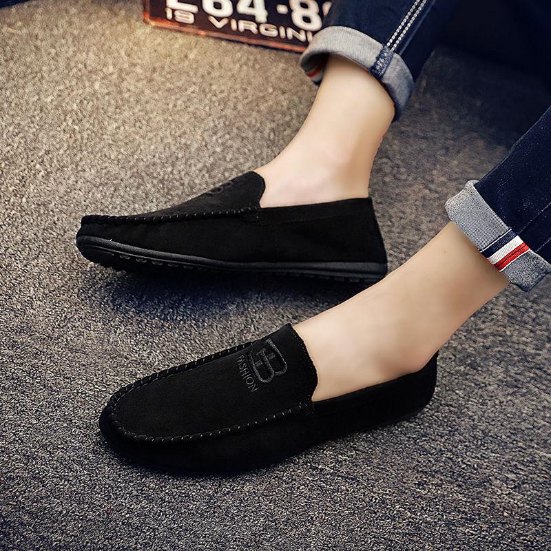 Casual Shoes Men's Casual Canvas Slip on Flat Loafers Ultra-light Breathable Lazy Shoes