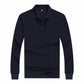 Solid Color Polo Shirt Lapel Long Sleeve T-shirt Pure Cotton Long Sleeve Can DIY Pattern