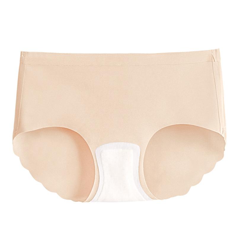 3Pcs/Set Women's Ice Silk Seamless Cotton Crotch Panties Solid Color Large Szie Mid-waist Modal Briefs