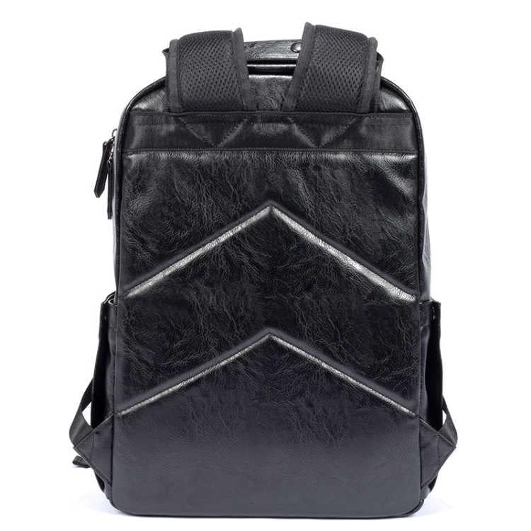 Leather Backpack Men's Casual Backpack & Travel Bags Western College Bookbag Laptop Computer Bag