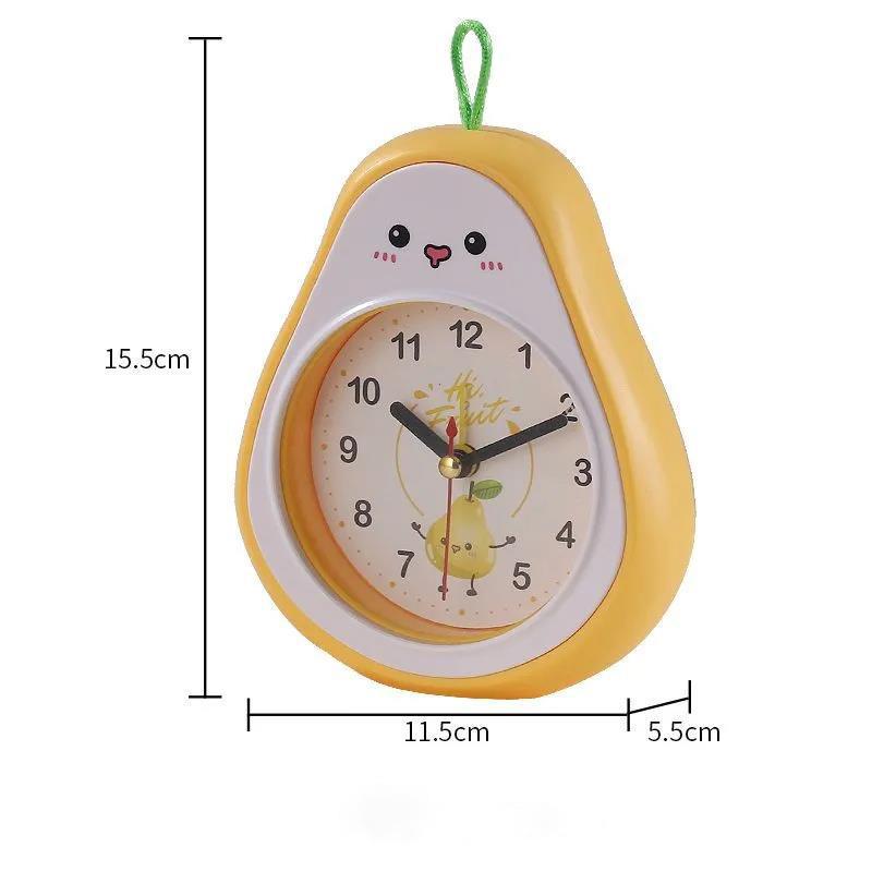 Creative Fruit Small Alarm Clock Student Dormitory Simple Children's Bedroom Bedside Wall Hanging Alarm Girl Cute