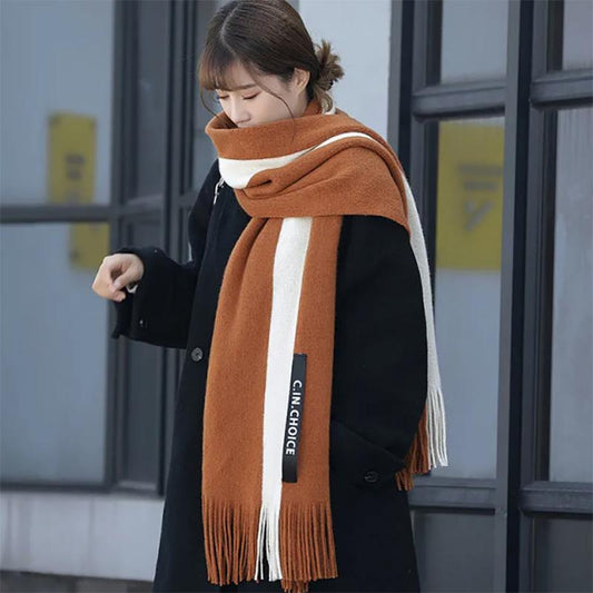 Scarf Women Winter Korean Wild Long Knitted Wool Scarf Women Thick Warmth Matching Scarf