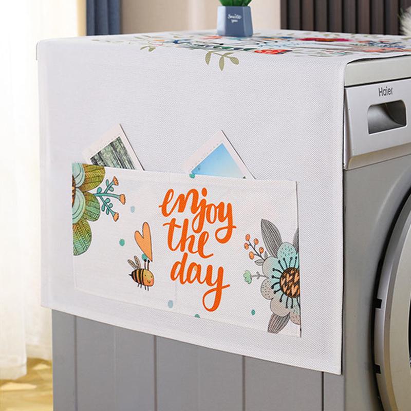 Refrigerator Cover Microwave Dust Cover Waterproof Washing Machine Cover Refrigerator Dust Cover Cover Towel Household Dust Cloth Dustproof Cloth