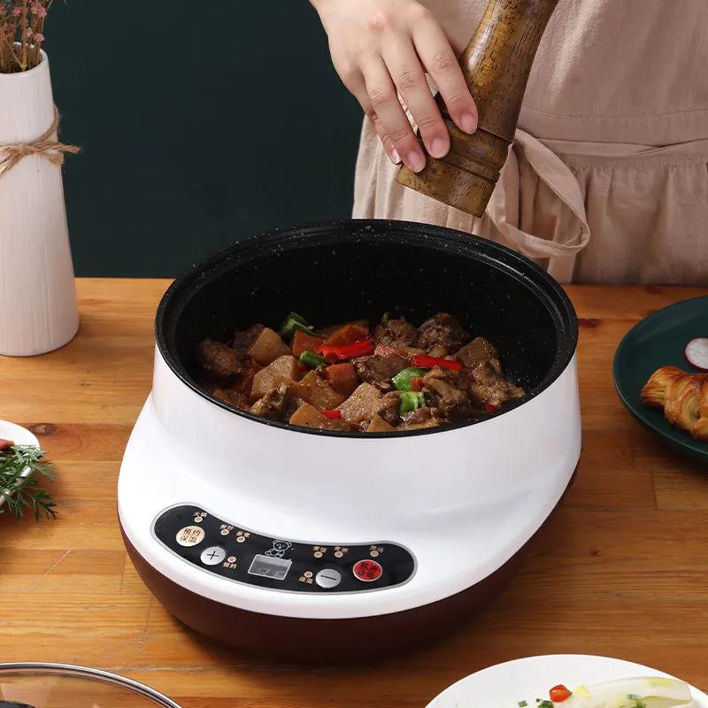 Multifunctional Electric Wok Cooking Rice Pot Electric Cooking Pot Mini Electric Pot Dormitory Small Electric Pot