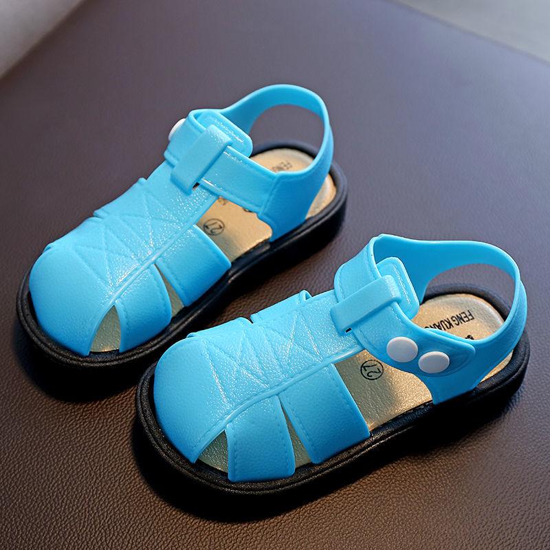 Boy Sandals Boy Baotou Toddler Sandals Soft Sole Beach Non-slip Outer Wear Baby Sandals and Slippers