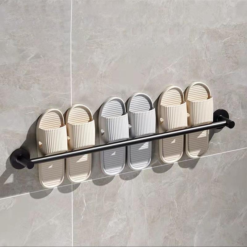 Bathroom Slippers Rack Towel Rack Wall-mounted Indoor Household Shoe Storage Rack Wall Door Rear Rack Shelf Kitchen Organizer