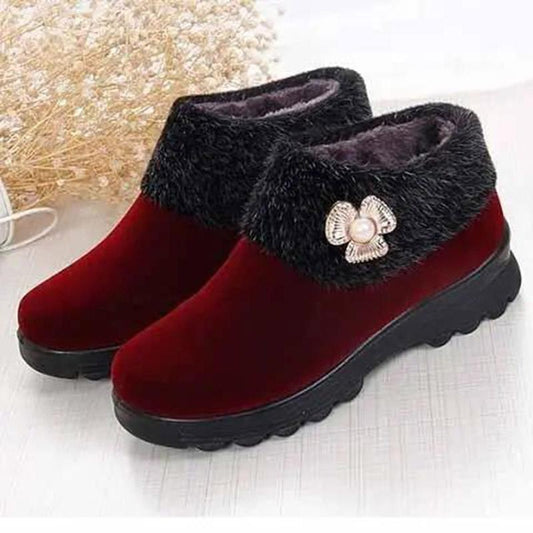 Winter Plus Velvet Thick Warm Women's Shoes Non-slip Middle-aged and Elderly Grandma Cotton Shoes Cotton Boots