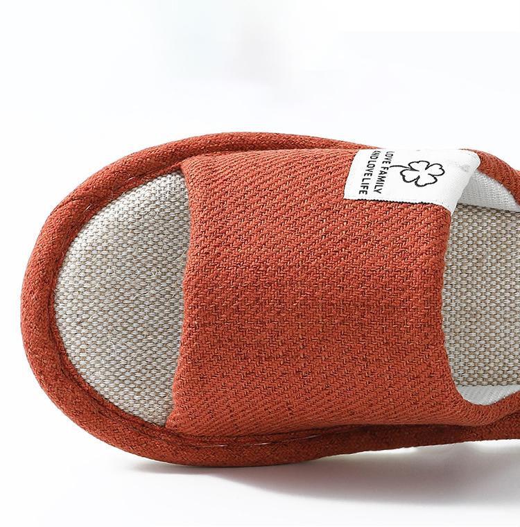 Linen Slippers Men and Women Net Red Home Living Room Slippers Home Four Seasons Floor Slippers Guest Slippers