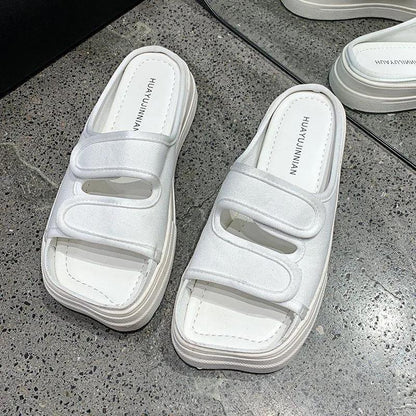 Ugly Cute Slippers Female Summer Outing Non-slip All-match Fashion Outer Wear Student Platform Sandals and Slippers