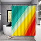 Modern Minimalist Bathroom Shower Curtain Toilet Waterproof and Mildew Shower Curtain Hanging Curtain Thickened Partition Curtain Free Perforation