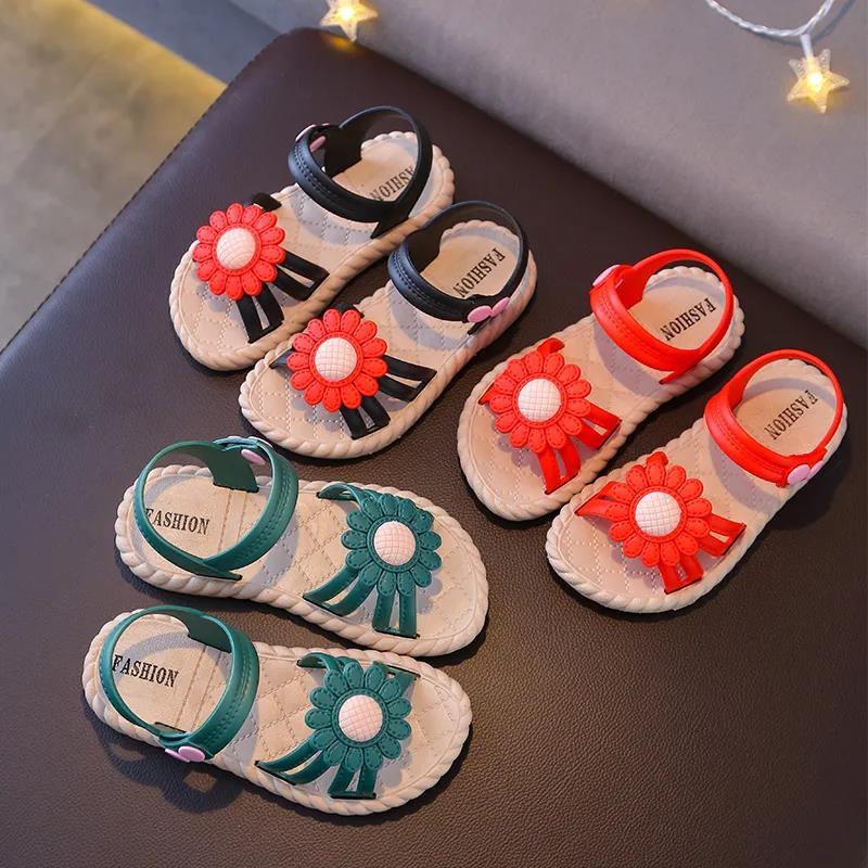 Children's Shoes Summer Style Children Sandals Girls Princess Beautiful Flower Shoes Kids Flat Sandals Baby Girl Gladiator Soft