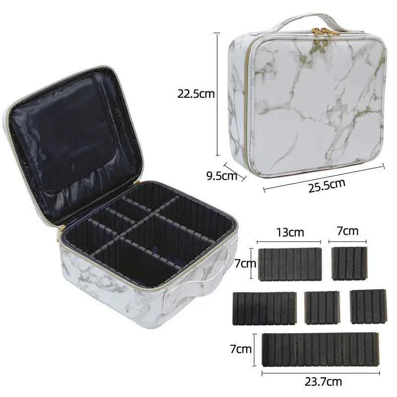 Cosmetic Bag Women's Portable Large-capacity Simple Fashion Marble Pattern Cosmetic Storage Bag