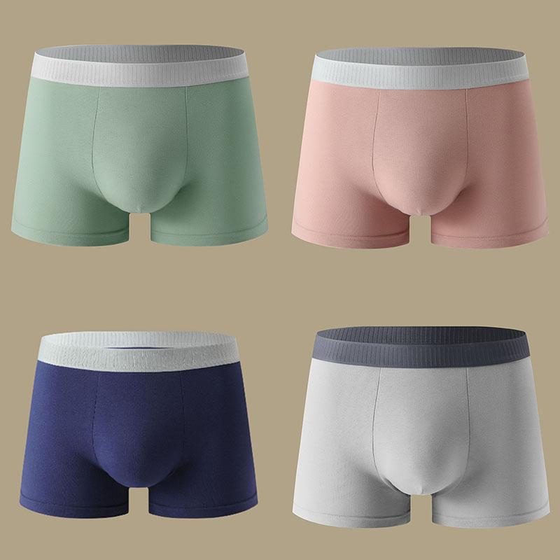 Men Underwear Cotton Boxershorts Graphene Antibacterial Boxers Mid Waist Solid Color Male Panties Breathable Boxers