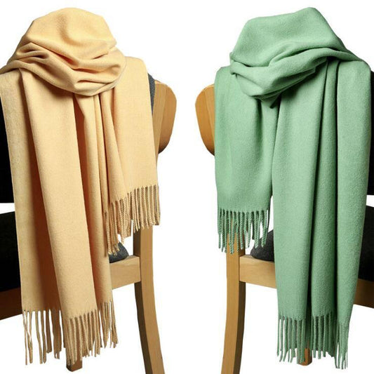 Winter Soft Warm Wool Scarf Cashmere Scarf Women Fashion Shawl for Ladies Scarves Wraps