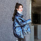 Disposable Bright Face Women's Cotton-padded Jacket Winter Loose Cotton-padded Jacket Casual Stand-collar Padded Jacket