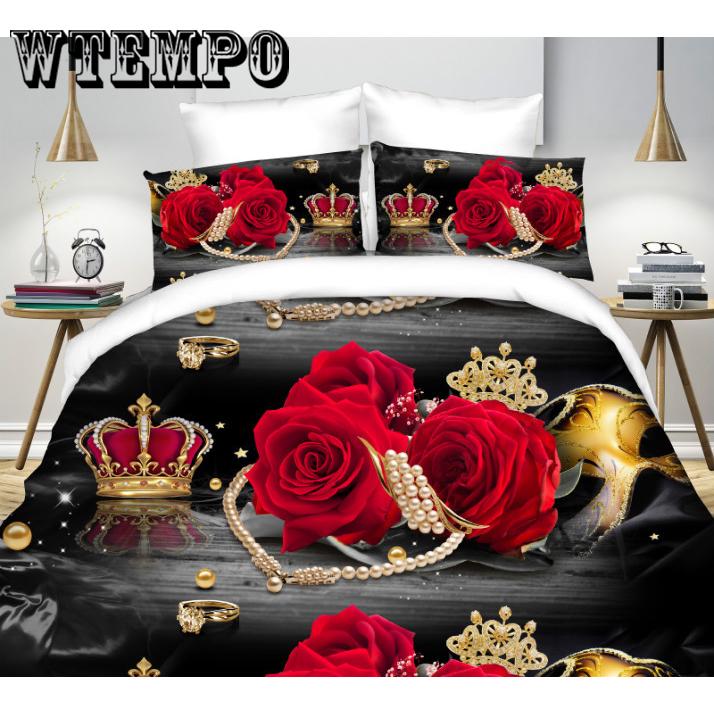 Duvet Cover Set 3D Oil Painting Bed In A Bag 4pcs Bedding Sets Flat Bed Sheet Comforter Duvet