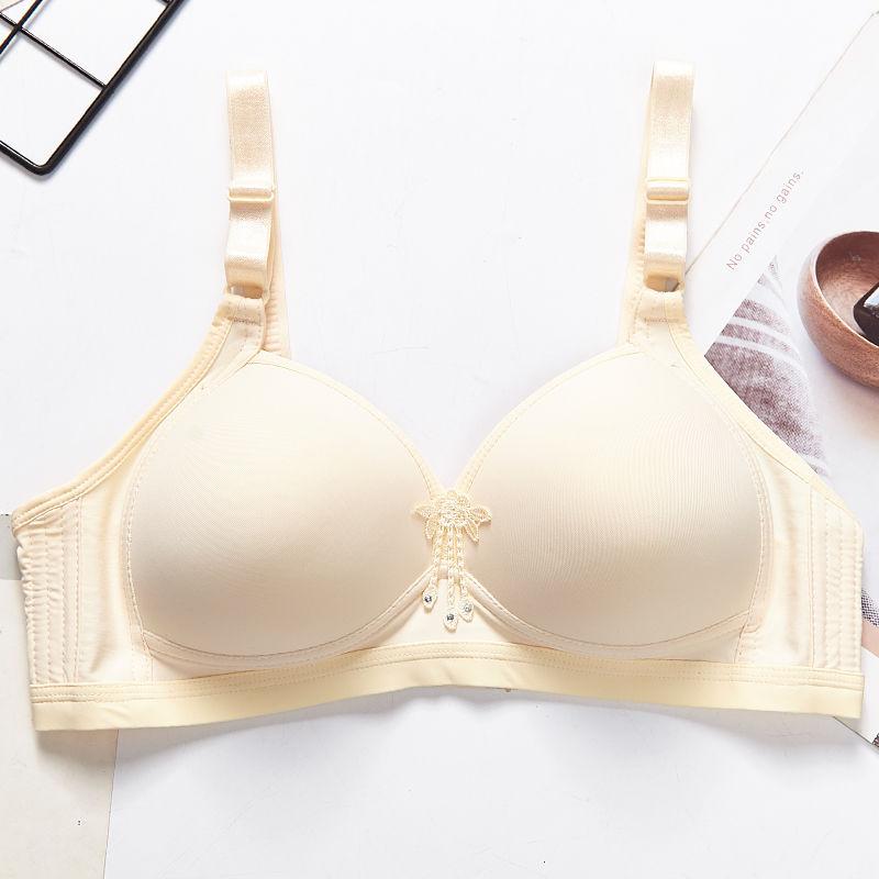 Large Size Thin Breathable Gather No Steel Ring Bra Women's Underwear Anti-sagging Adjustable Breast Bra Underwear Women