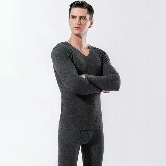 Men Winter Thermal Underwear Tight Suit Thicken Windproof Comfortable Soft Lining Long Sleeve High Elasticity Tracksuit Wearable Versatile Pajamas