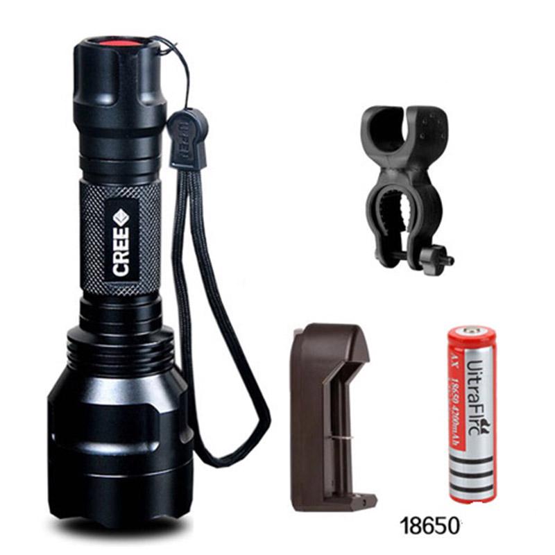 C8 Strong Light Flashlight Rechargeable Super Bright Multi-function Long-range Mini Led Special Force 5000