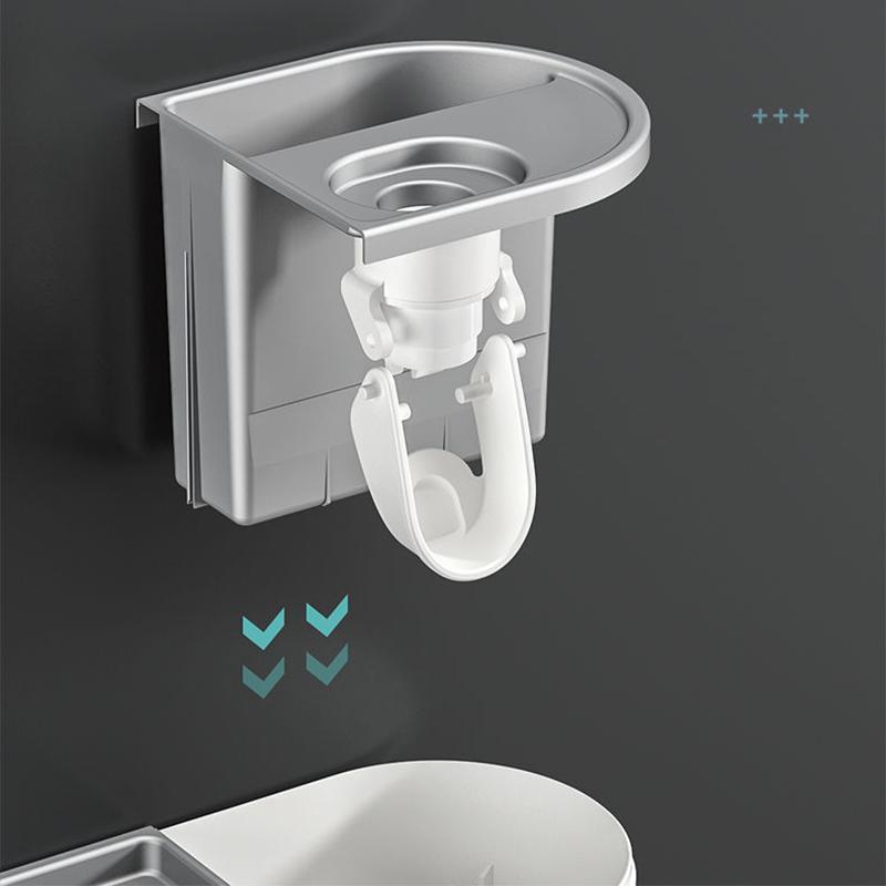 Toothbrush Rack Toothbrushing Cup Mouthwash Cupwall-mounted Bathroom Punch-free Wall Hanging Toothpaste Toothbrush and Tooth Cylinder Set