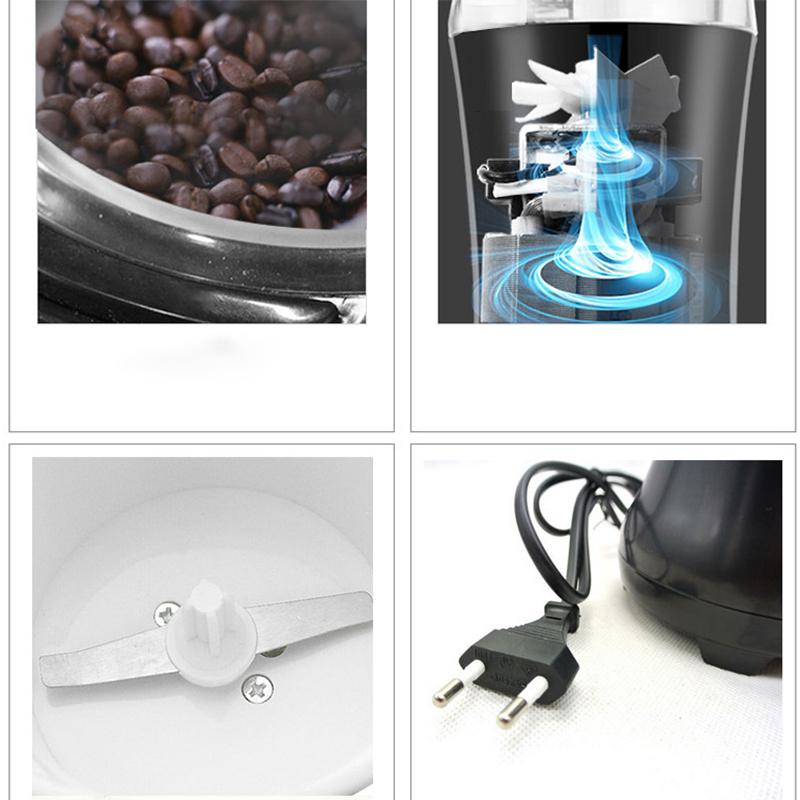 Electric Coffee Grinder Stainless Steel Adjustable Professional Coffee Bean Mill Pepper Grinding Machine Kitchen Tools