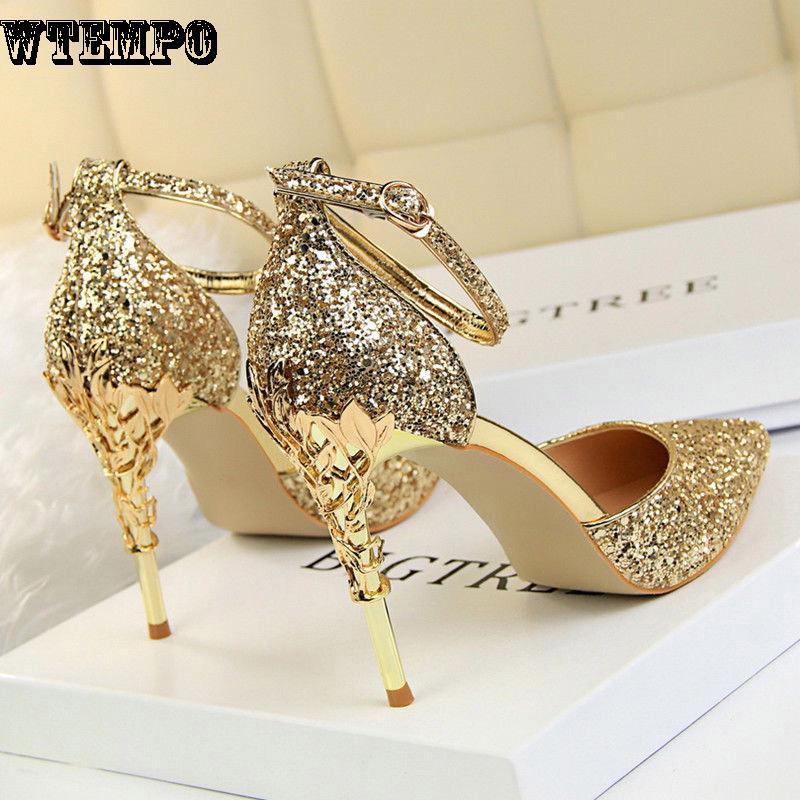 Crystal High Heel Stiletto Versatile Sexy Sequined Princess Women's Shoes