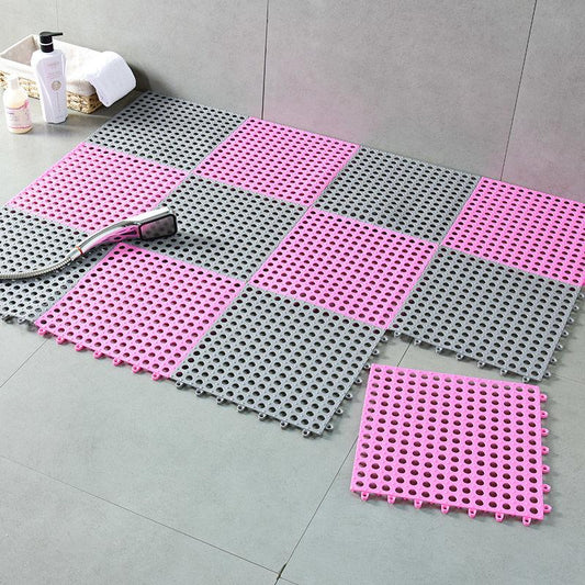 Bathroom Non-slip Mat Toilet Floor Mat Water-proof Shower Household Hollow Stitching Covered Bathroom Toilet Foot Mat