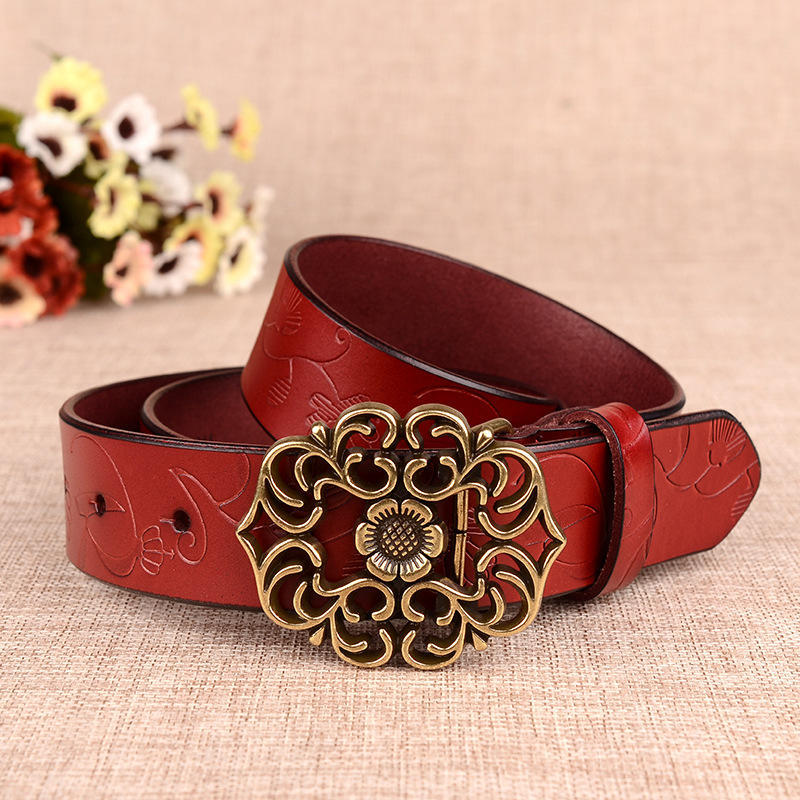 Belts Himanjie Women Fashion Leather Belt Alloy Buckle Waistband Accessories