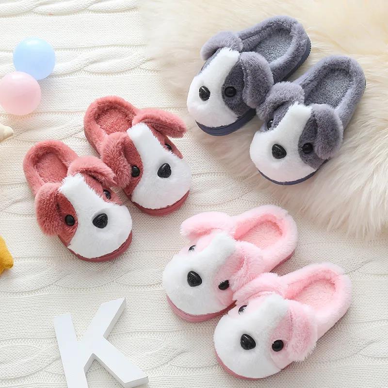 Children's Winter Cute Cotton Slippers Cartoon Soft Bottom Warm Non-slip Cotton Slippers Bag Heel Thick-soled Cotton Slippers