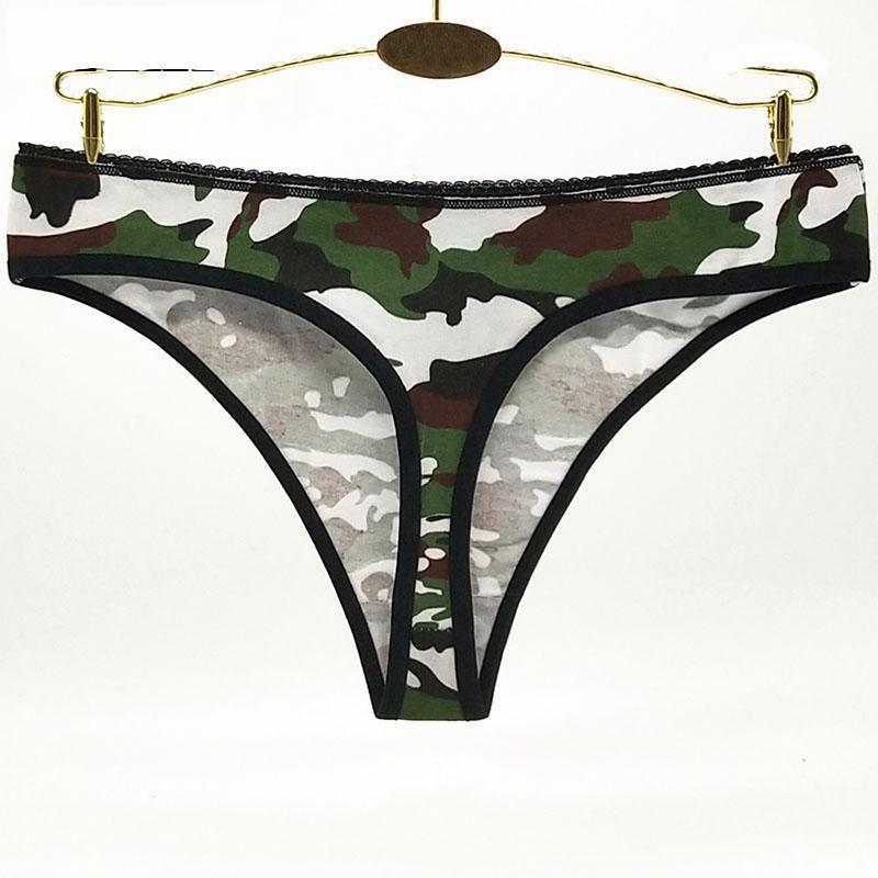 6 Pcs/Lot Sexy Underwear Lingeries Panties Amy Briefs Cotton  Women Female Panties Camouflage