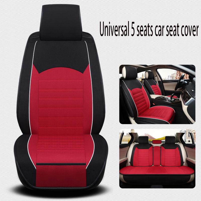 Car seat cover Waterproof Car Seat Cover Universal 5 set Auto Seat Cushion Leather 5 seats Universal