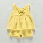 Baby Short-sleeved Suit Summer Thin Section Baby Girl Casual Korean Style Short-sleeved Shorts Two-piece Trend