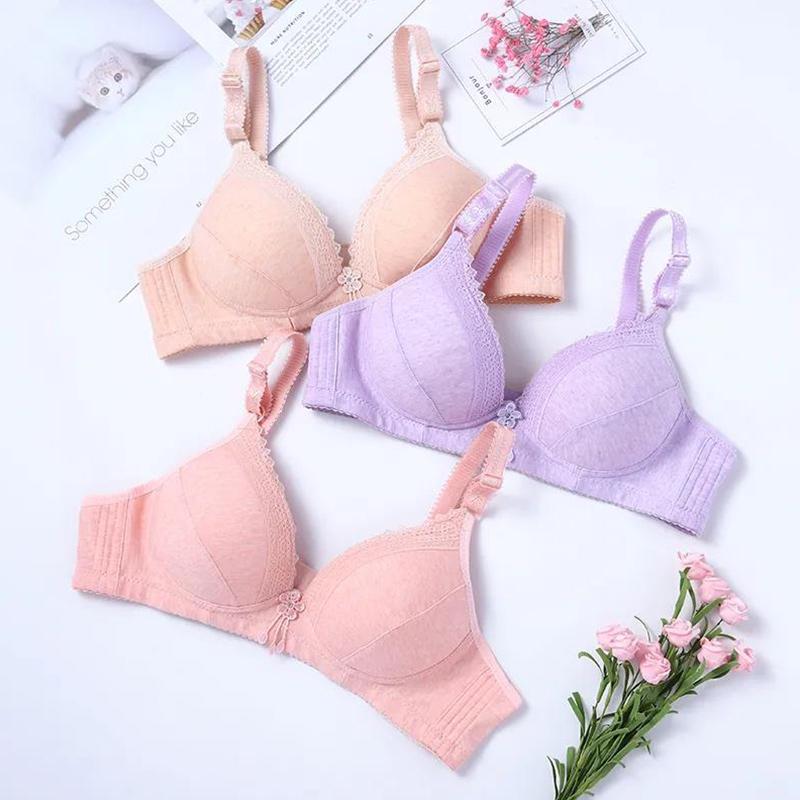 Large Size Gathered Comfort No Steel Ring Bra Middle-aged and Elderly Fat Ladies and Mothers Ladies Underwear