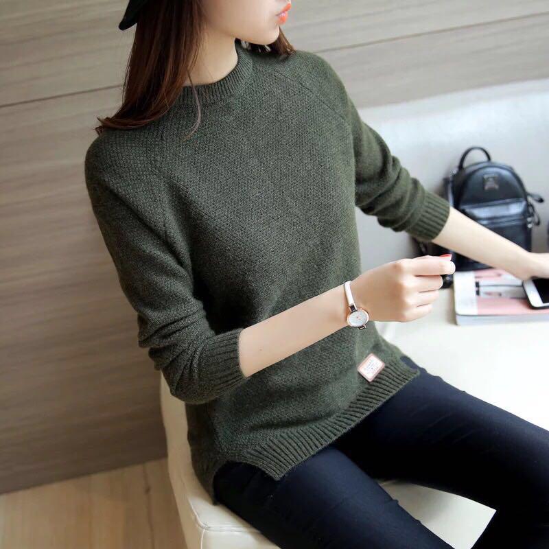 Sweater Women's Sweater Autumn and Winter Loose Wild Bottoming Shirt Long Sleeve Round Neck