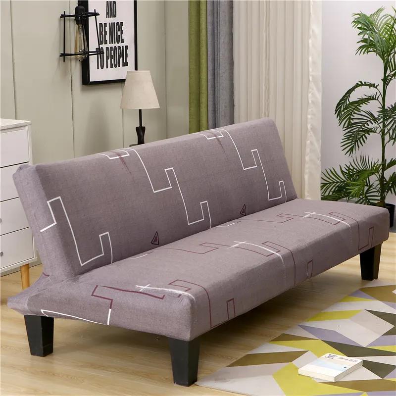 Armless Sofa Bed Covers Elastic Stretch Futon Slipcover Couch Protector Home Decor