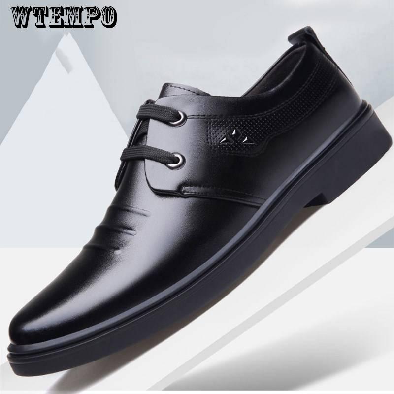 Leather Men Shoes Brand Casual Loafers Moccasins Breathable Slip on Black Business Shoes