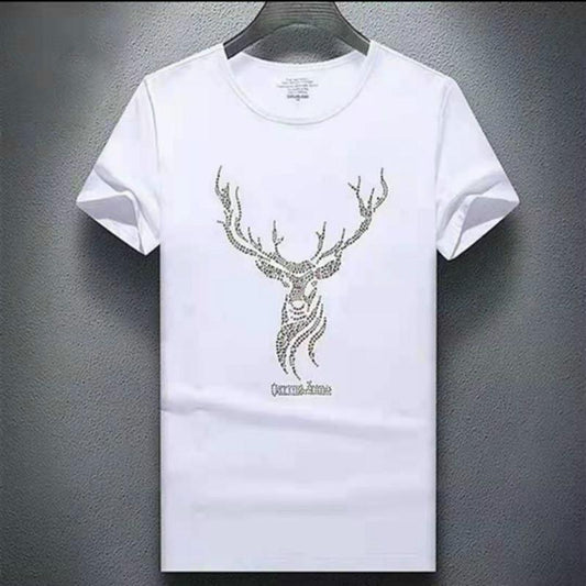 Summer Short-sleeved T-shirt Male Large Size Men's Short-sleeved T-shirt Slim Social Spirit Handsome Guy