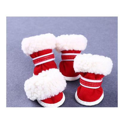 Dog Shoes Teddy Pomeranian Small Dog Anti-slip Set of 4 Comfortable Soft-soled Dog Bichon Pet Dog Four Seasons Shoes Outdoor Indoor Pet Dog Footwear