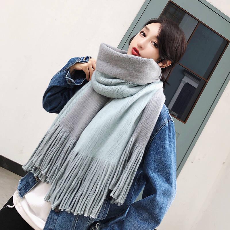 Winter Scarves for Women Shawls and Wraps Lady Pashmina Pure Long Cashmere Head Scarf Hijabs Stoles