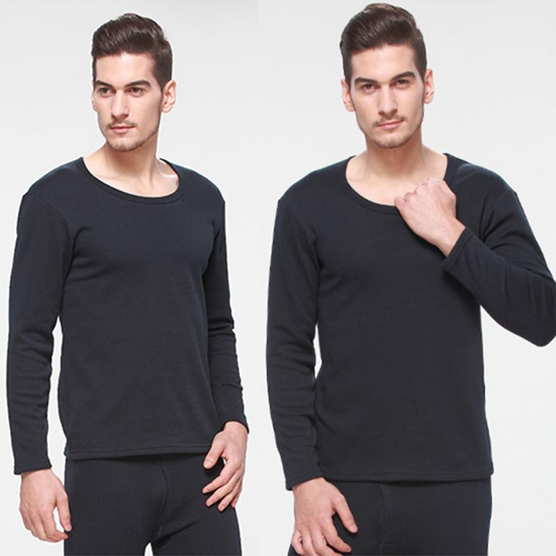 Men Winter Autumn Plus Velvet Thicken Thermal Underwear Tight Suit High Elasticity Wearable Comfortable Soft Lining O-neck Male Long Sleeve Breathable