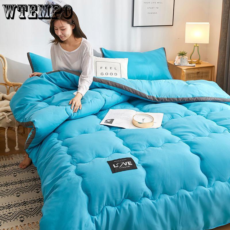 Winter Quilt Solid Color Thickened Washed Quilt Core Three-dimensional Warm Winter Quilt Quilt Double Bedding Bed Linings