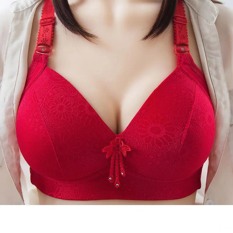 Comfortable Soft Large Size Thin No Steel Ring No Magnetic Gathering Anti-sagging Paired Breast Underwear Ladies Bra