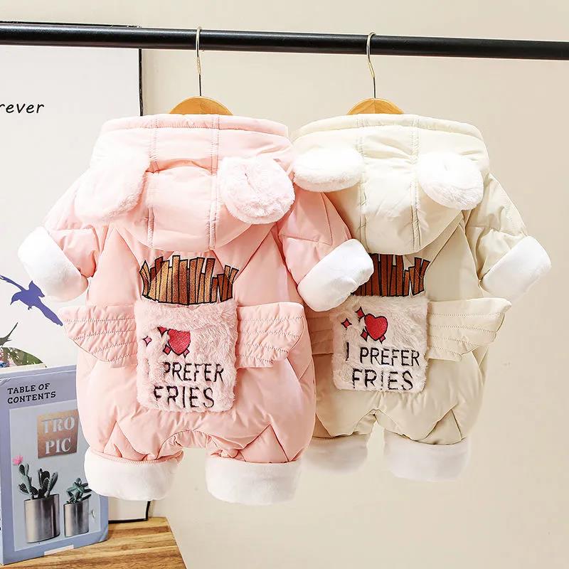 Baby Clothes Winter Girl Baby Onesies Cotton Clothes Autumn and Winter Suits Cute Princesses Western Style Out Harem Clothes