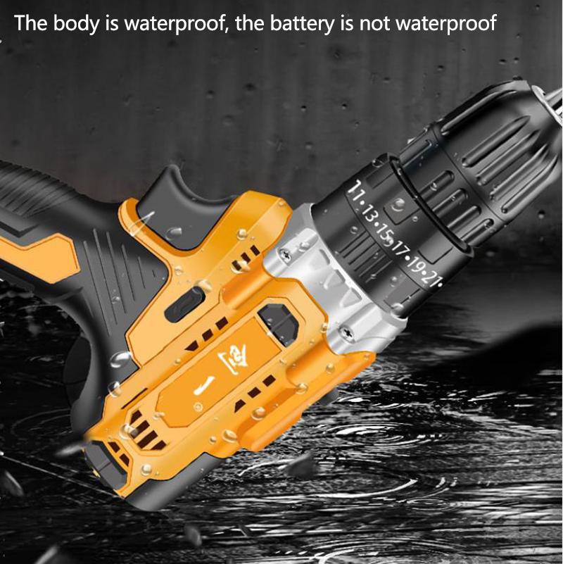 21V Household Electric Screwdriver Set Cordless Electric Drill with Toolbox for Drilling and Screwing Screws